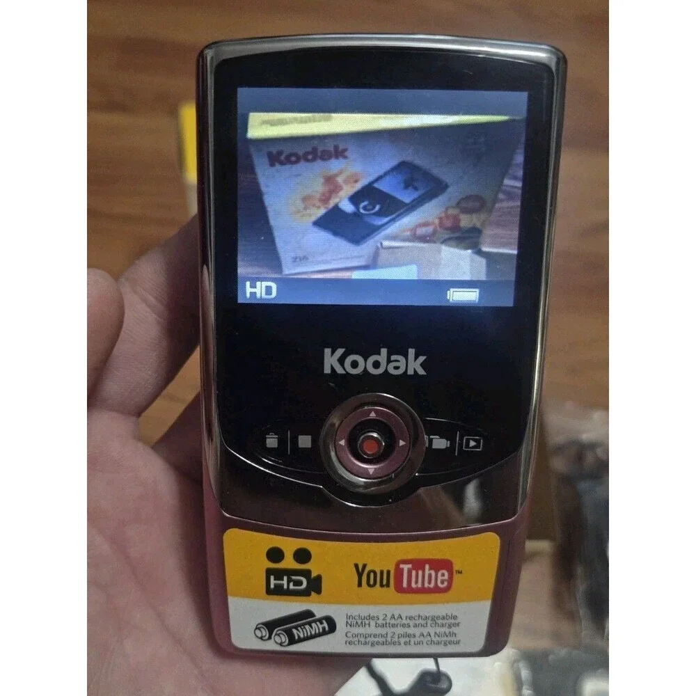 Kodak Zi6 HD Pocket Video Camera Camcorder Complete in Box Tested Works SD Card